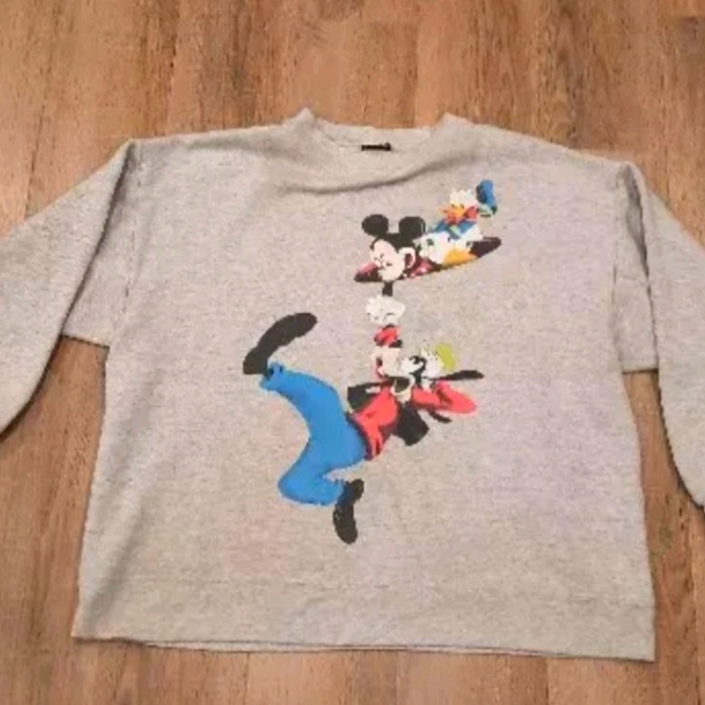 Disney Womens Sz Med/Lg Graphic Sweatshirt Donald Goofy Jerry Leigh Design Vtg